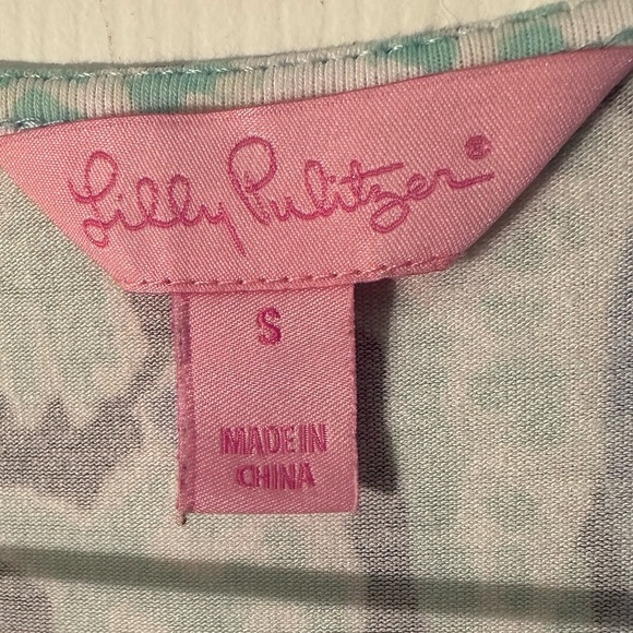 LILLY PULITZER Small Paulina Jumpsuit Sunset Swim Blue Green Tank Cropped Slim - Picture 6 of 15